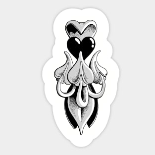 Twisted Flora Heart Sticker